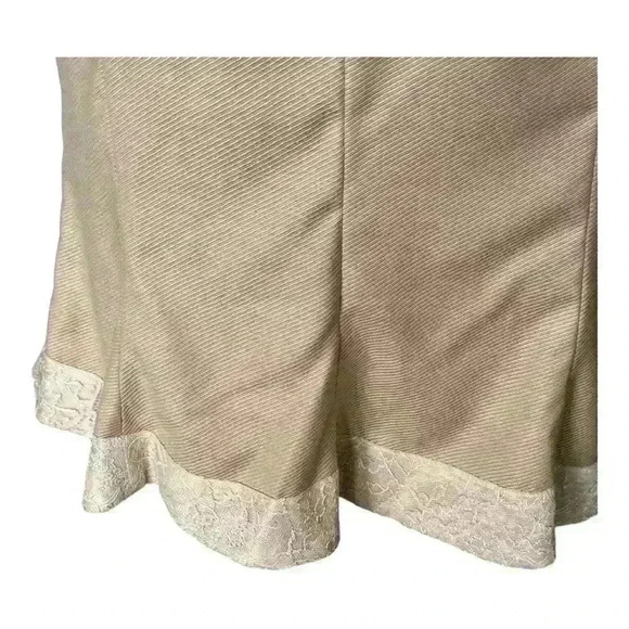 Rebecca Taylor Beige Fit & Flare knee Length Wool Blend Skirt Women’s 10 - Picture 6 of 8